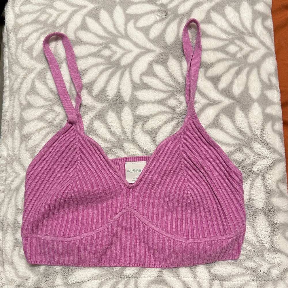 Wild Fable Lavender Ribbed Bralette